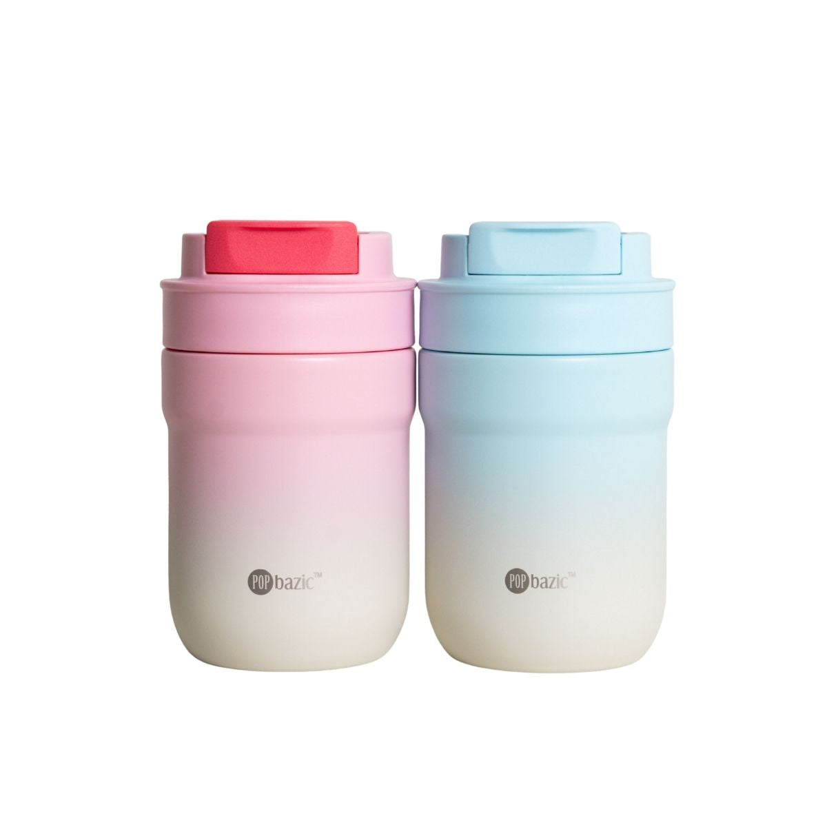 Pop Bazic Stainless Steel Coffee Mug 330ml - Pink