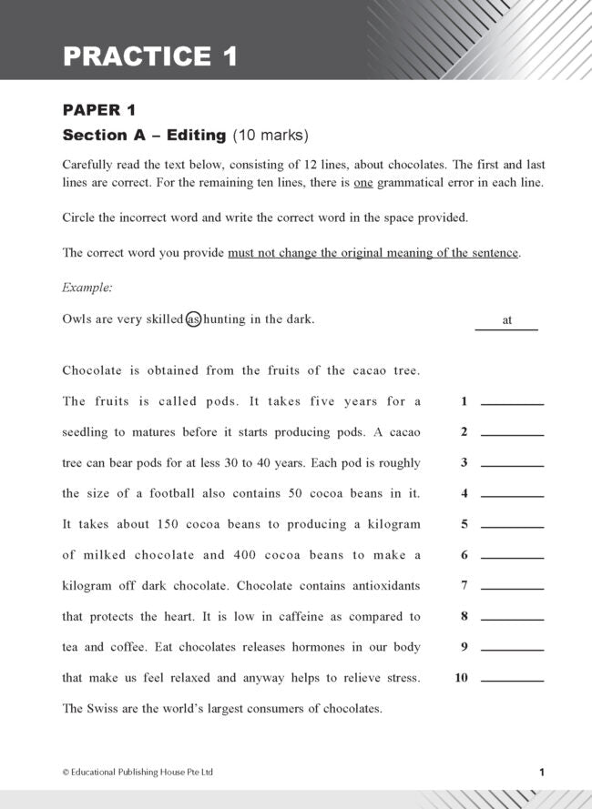 Secondary 3 Normal Academic/G2 English Examination Practice