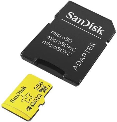 SanDisk Nintendo-Licensed Memory Card For Nintendo Switch MicroSDXC, 256GB, Up to 100MB/s, Red