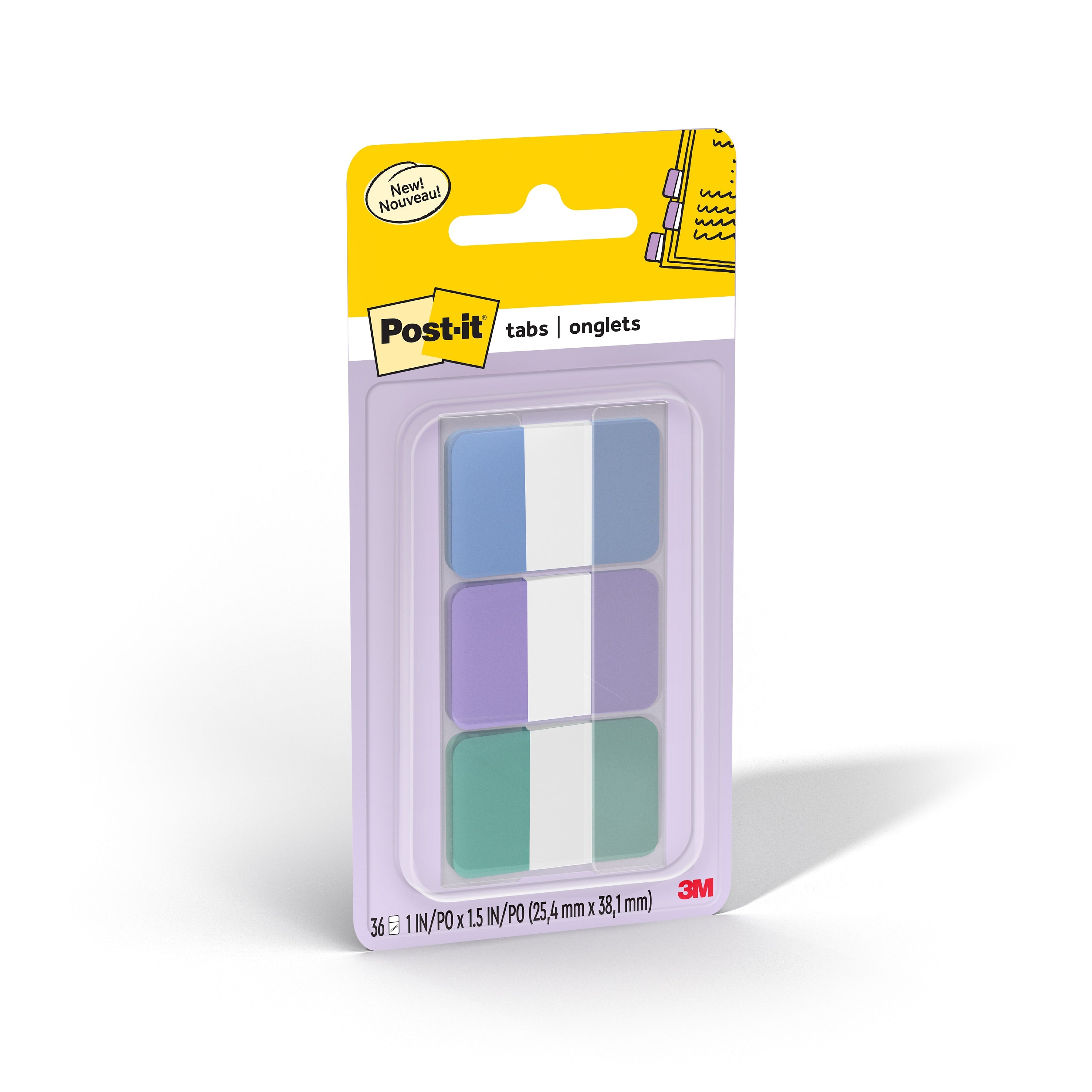 3m P-it 686-coast Pastel Flags 1x1.5in