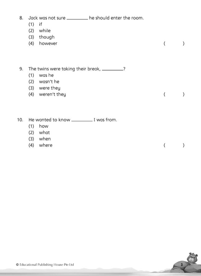 Primary 5 English Class Tests
