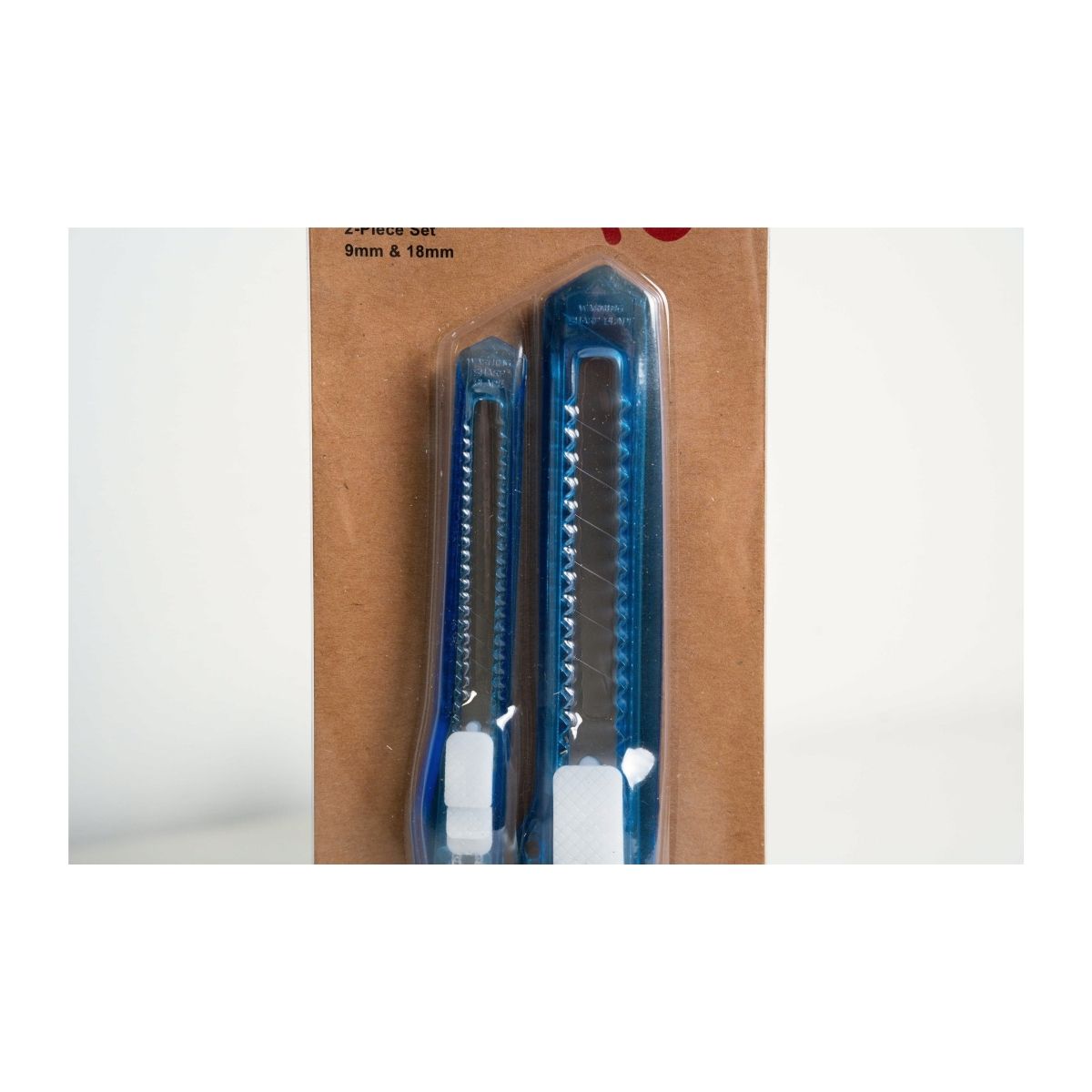 Pop Bazic Utility Cutter Knife Set (18mm & 9mm - Pack of 2) - Blue