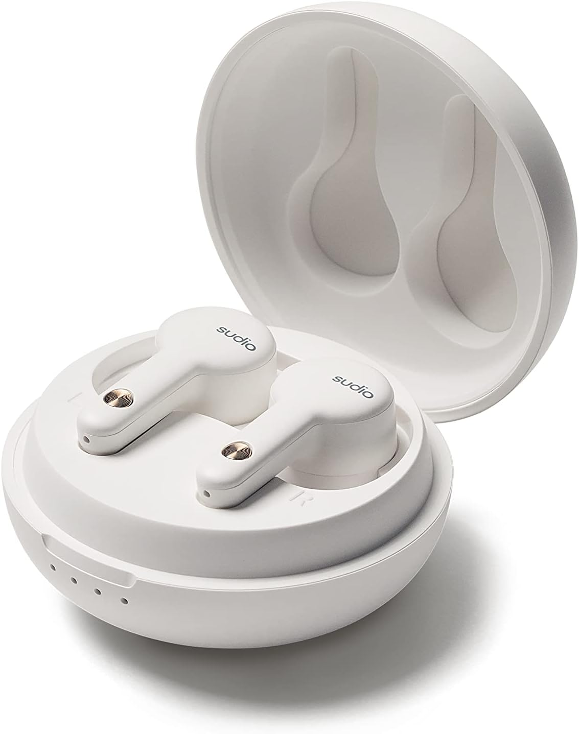 Sudio A2 True Wireless Earbuds with Charging Case, in-Ear Noise Cancelling Headphones with Microphone, Bluetooth 5.2, 30h Playtime, IPX4 Water Resistant (White)