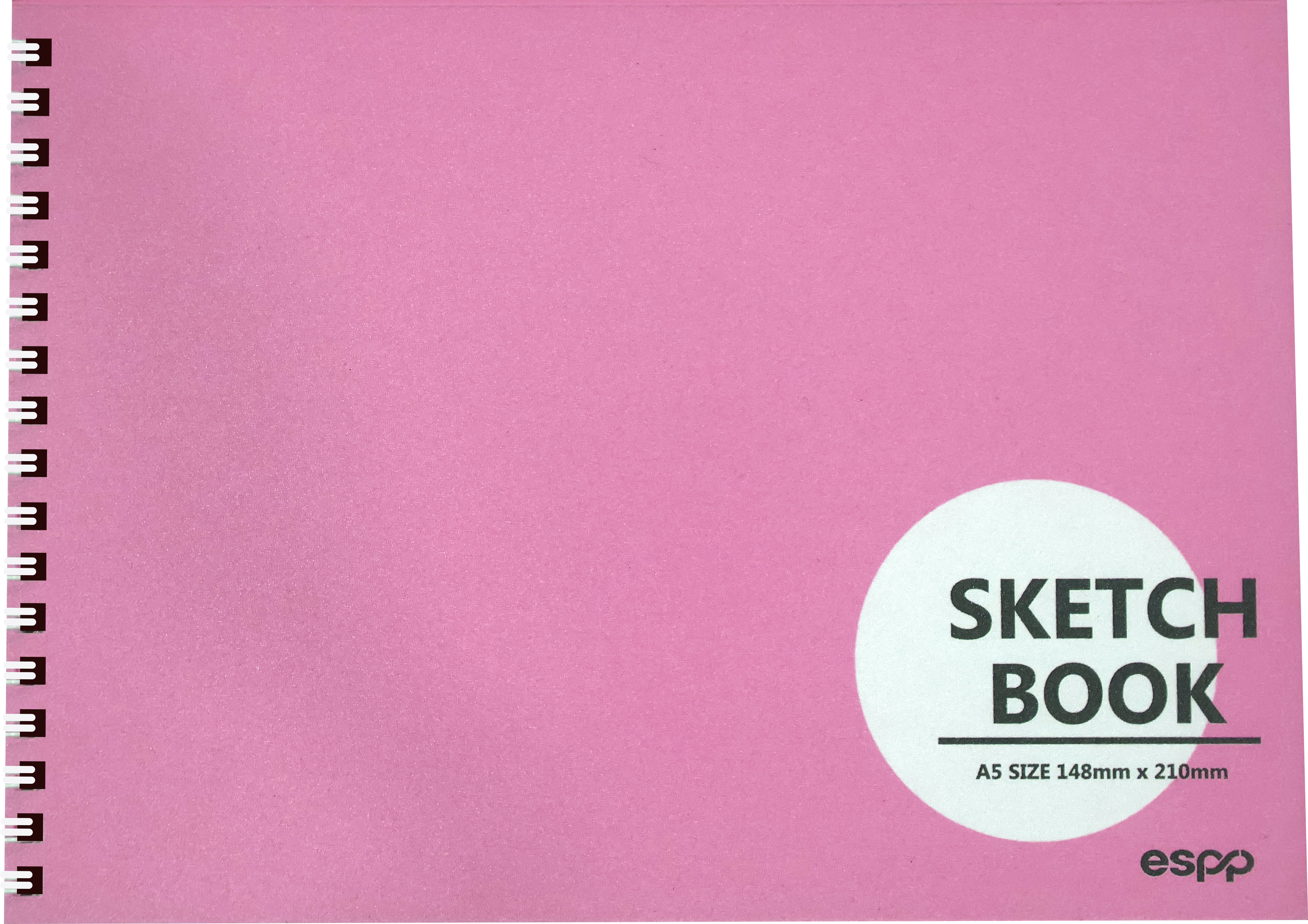 A5 Sketch Bk Pp Pink Sch Es1013