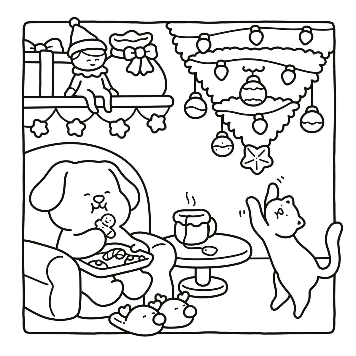 Silly Christmas: Cosy and Funny Colouring Book for All Ages (Paperback)