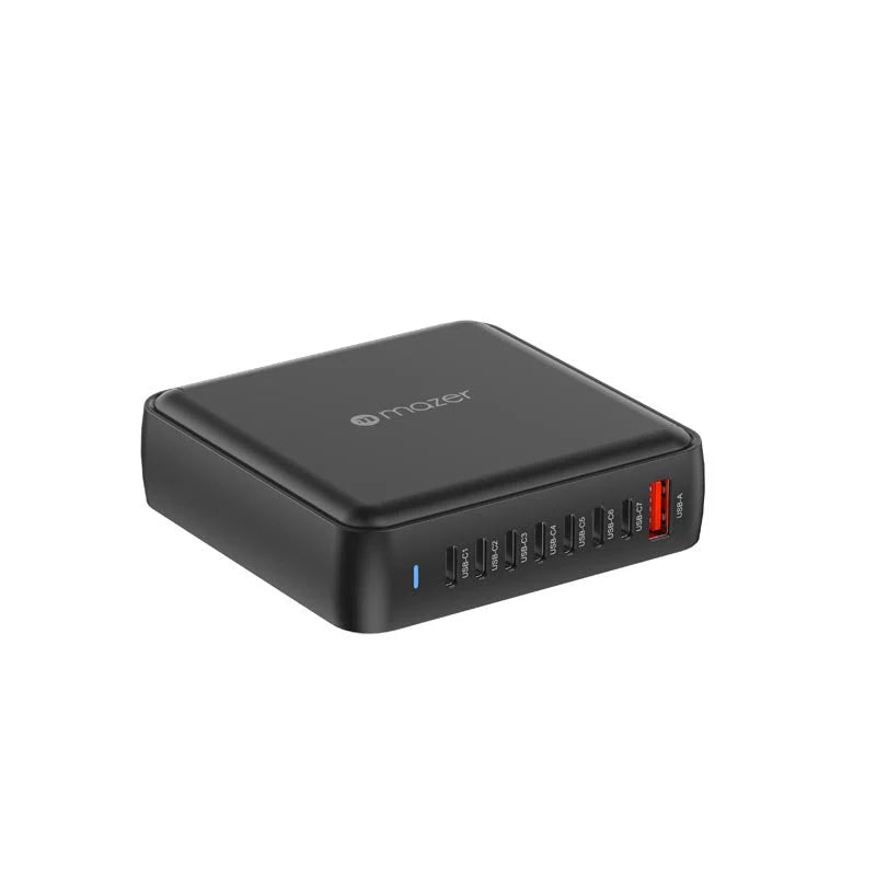 Mazer M-D170W-V5-BK PD170W 8Ports (7C1A) Desktop Charger with 1.5M Power Cable (Black)