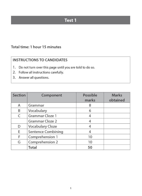 Primary 3 English Excel in Paper 2 – Language Use and Comprehension