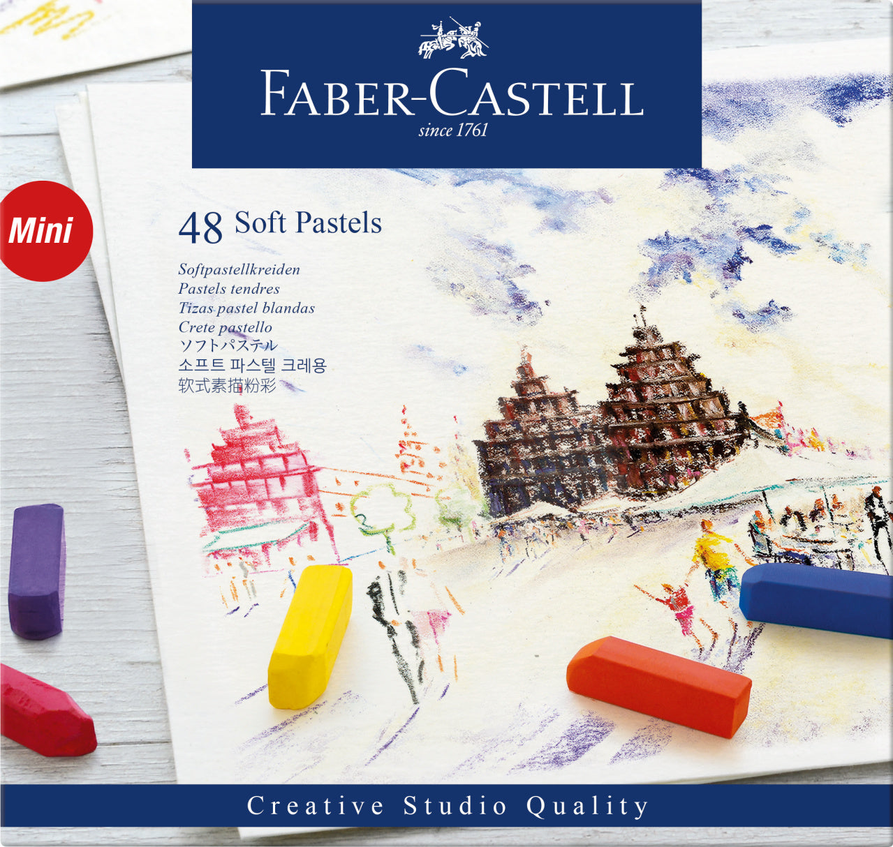 Faber-Castell Creative Studio Soft Pastel, Half Length 48 Colours-128248