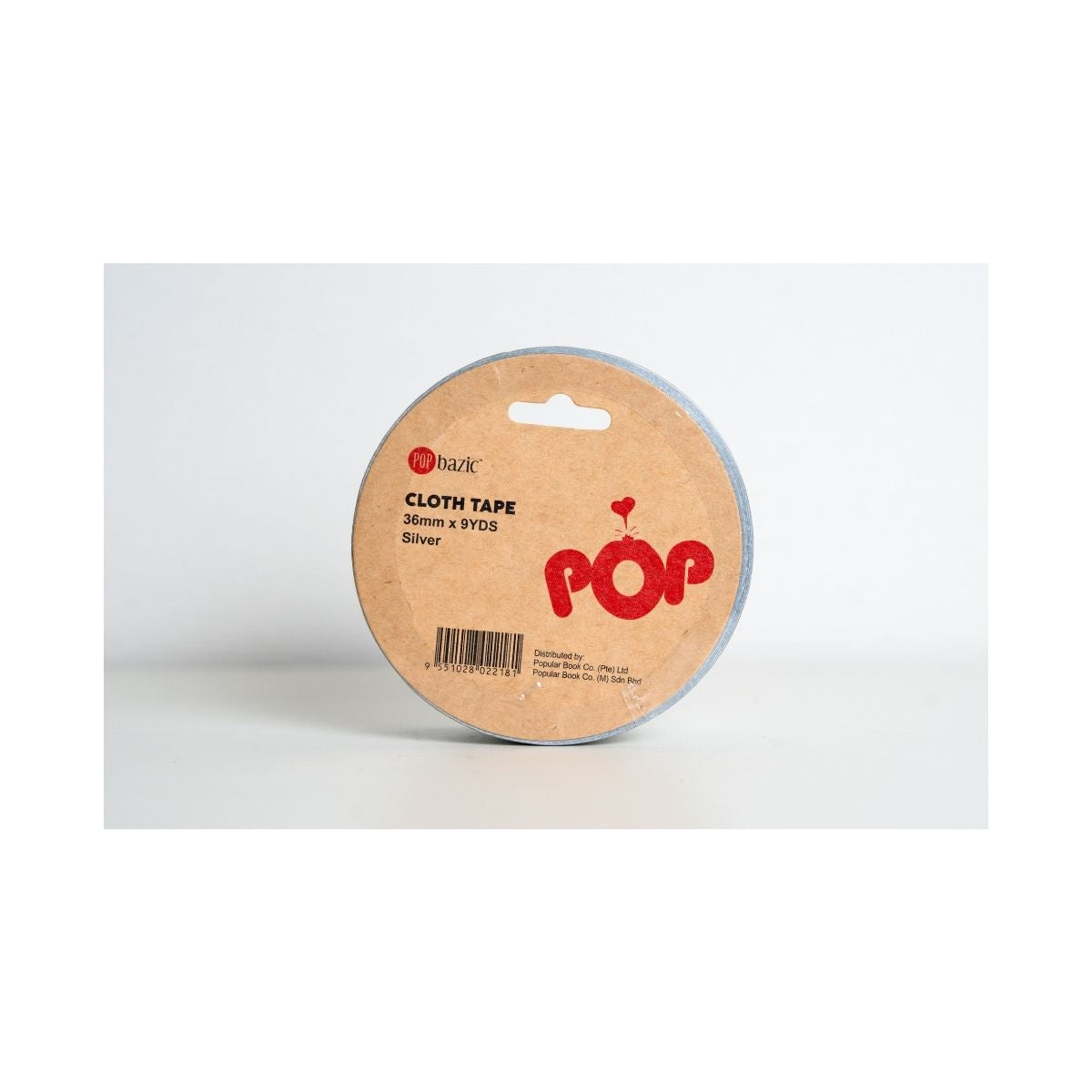 Pop Bazic Cloth Tape 36mm x 9 Yards - SIlver