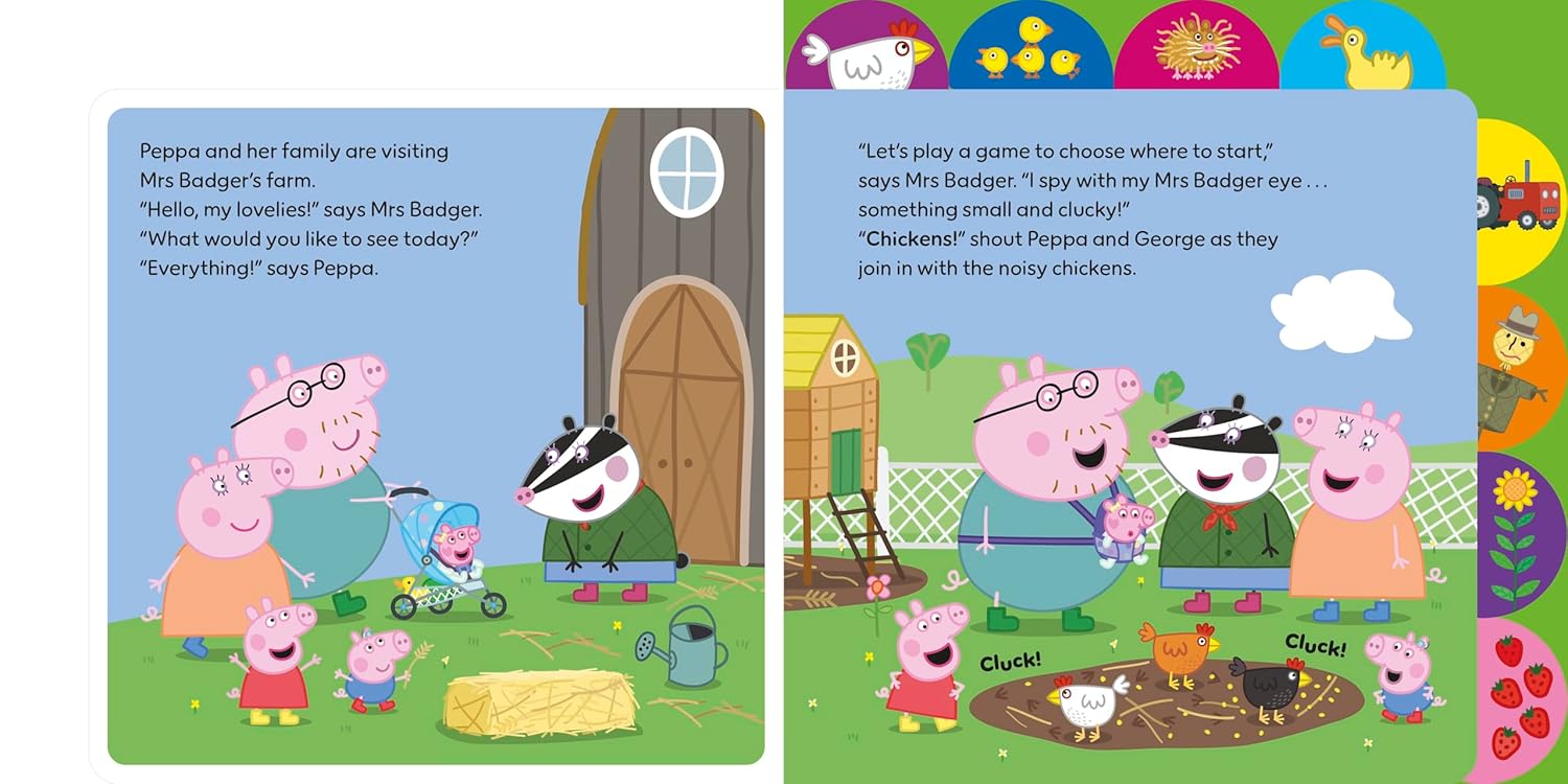 Peppa Pig: I Spy at the Farm: Tabbed Board Book