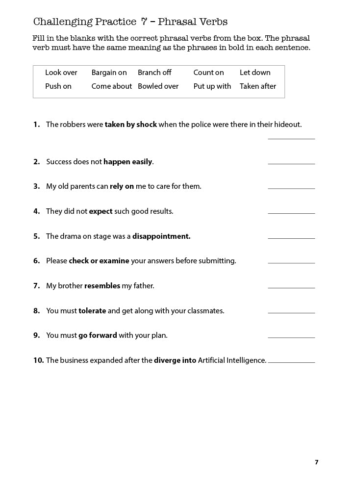 Primary 6 English: Challenging Vocabulary Practice