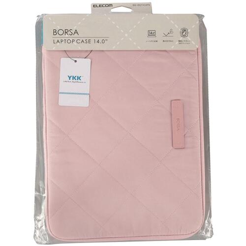 ELECOM PC Inner Bag Quilted Inner Case Cross Stitch 14-inch Macaron Pink