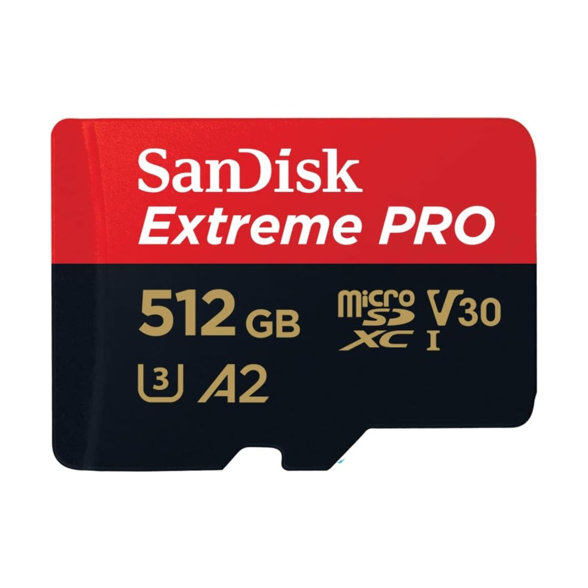 SanDisk Extreme Pro microSDXC UHS-I Memory Card with SD Adaptor, 512GB, V30, U3, C10, A2, 200MB/s R, 140MB/s W (SDSQXCD-512G-GN6MA)