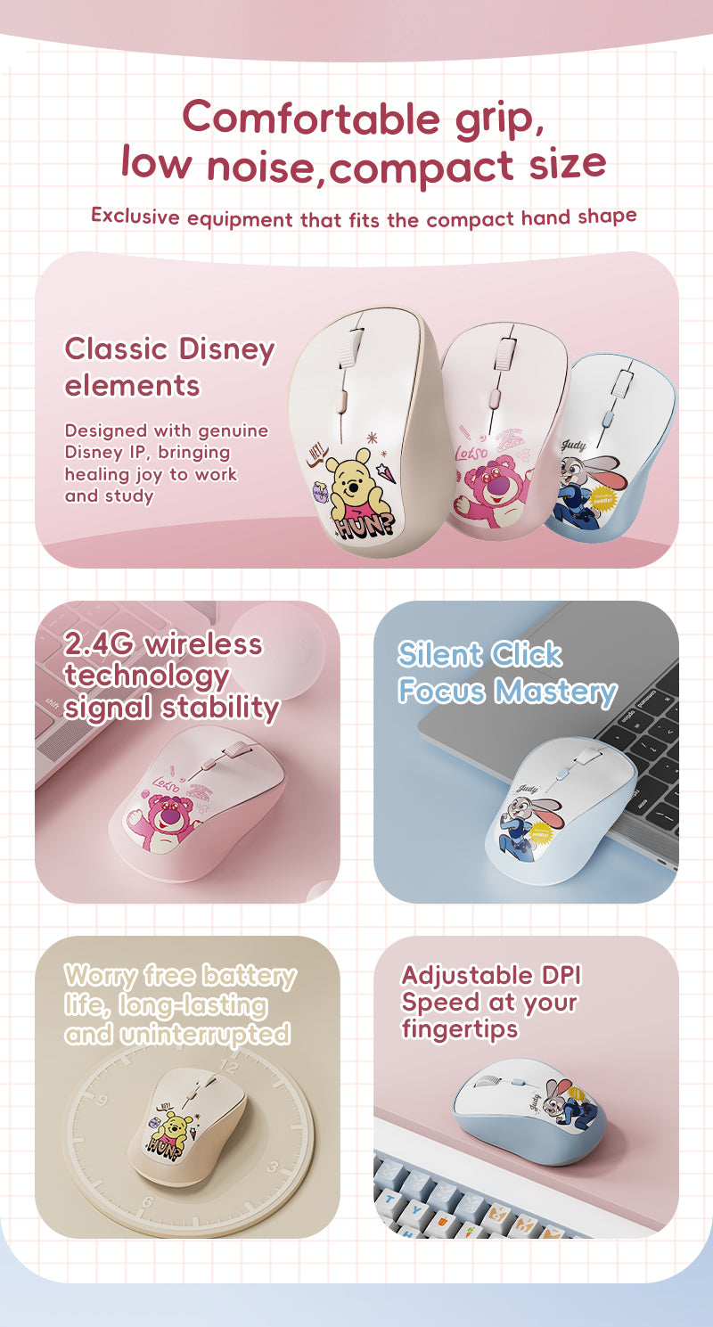  Disney Qs-ms07 Wireless Mouse Winnie