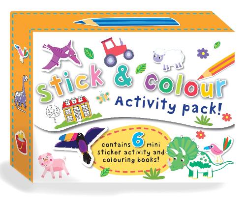 Stick & Colour Activity Pack - Mini Sticker Activity Book Sets (Paperback)