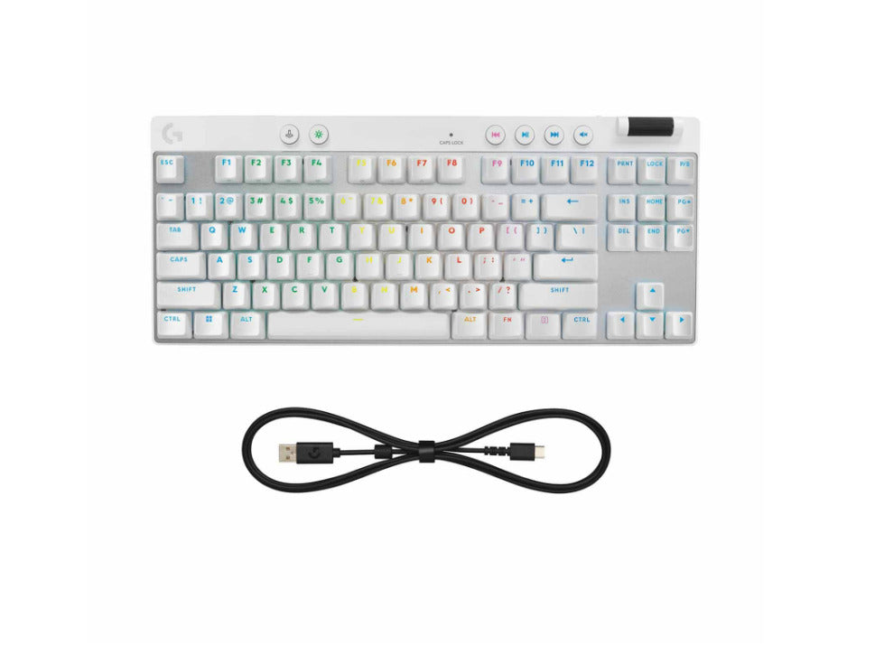 Logitech G Pro X TKL Rapid Keyboard Magnetic Analog Switches - White English