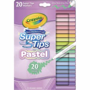 CRAYOLA Super Tips Washable Markers 20'S PASTEL 587516