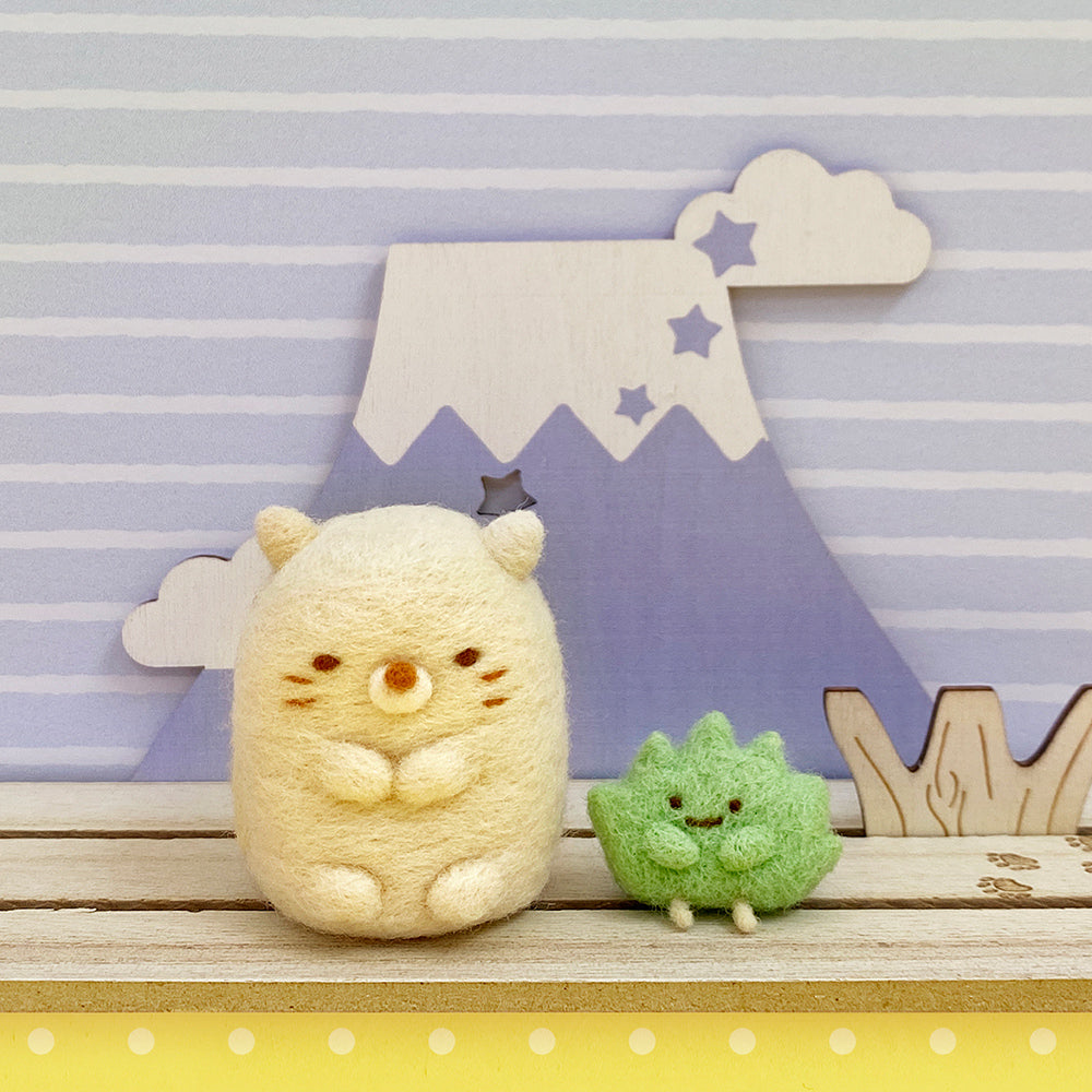 Diy Sumikko Felting Key Charm - Cat