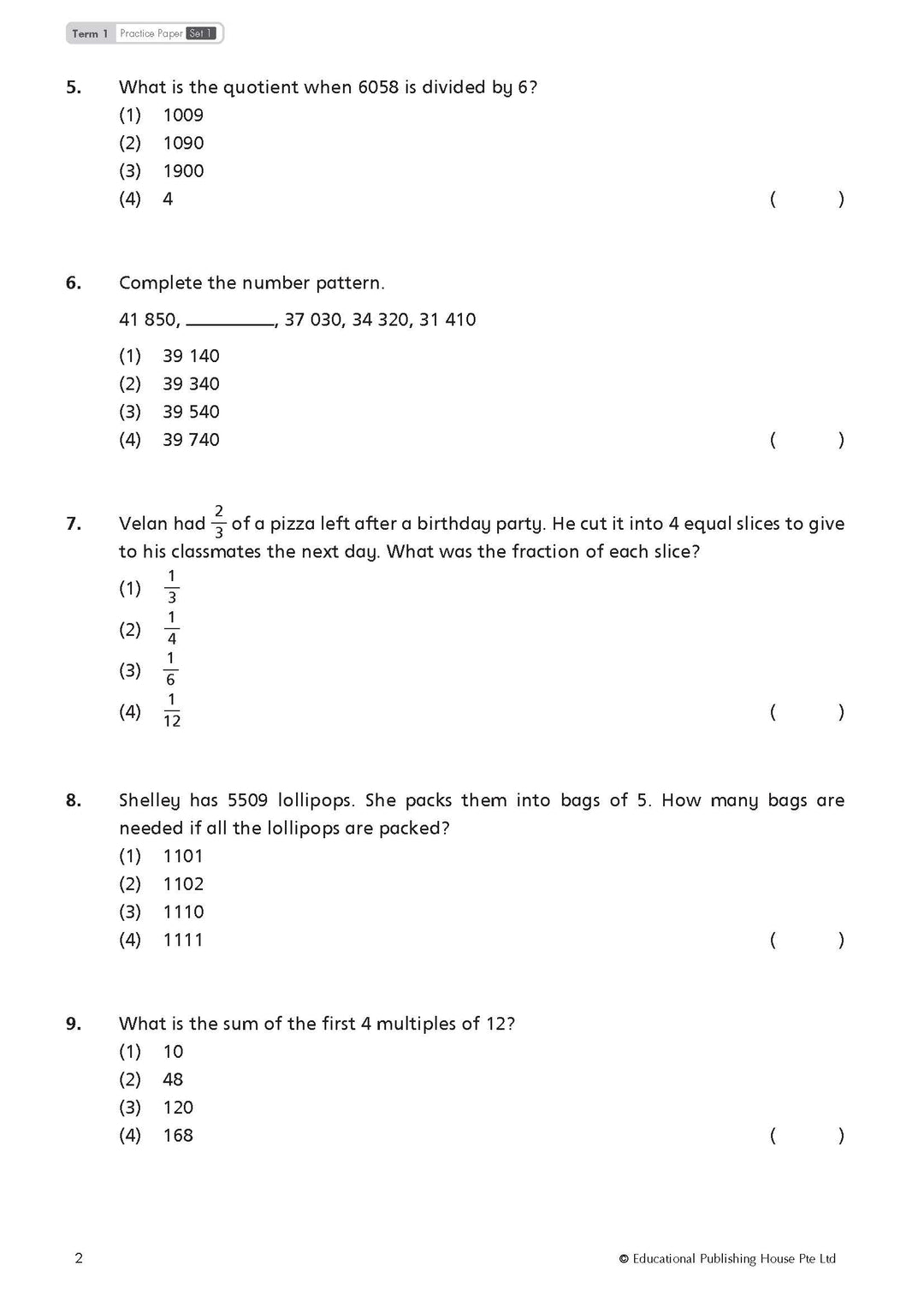 Primary 5 Top Mathematics Practice Papers-4th Edition – Popular Book ...