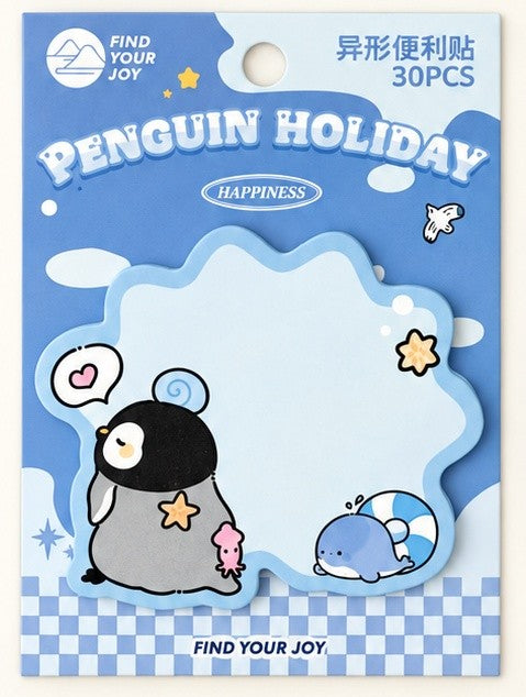  Penguin-Themed Sticky Notes 30 Sheets – 4 Assorted Design 