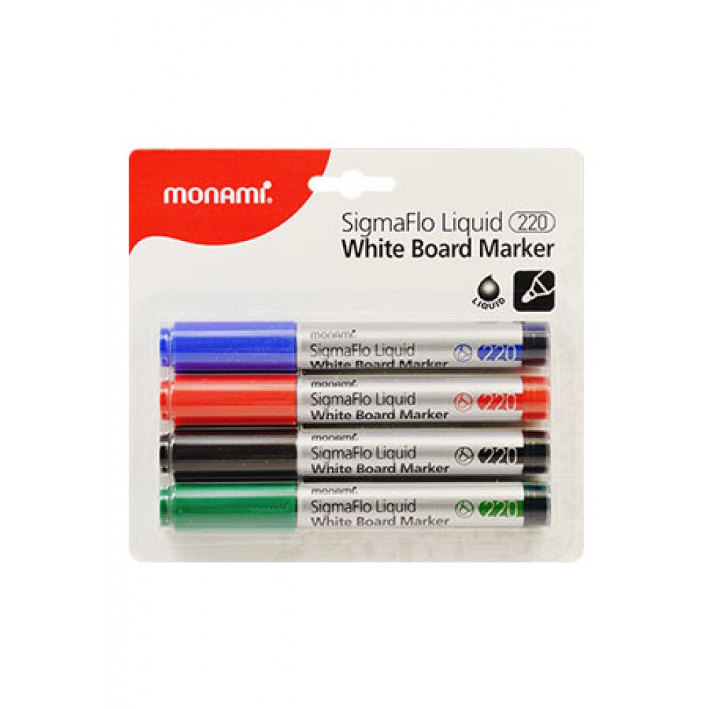 MONAMI SigmaFlo 220 Board Marker Bullet Point 4 colours