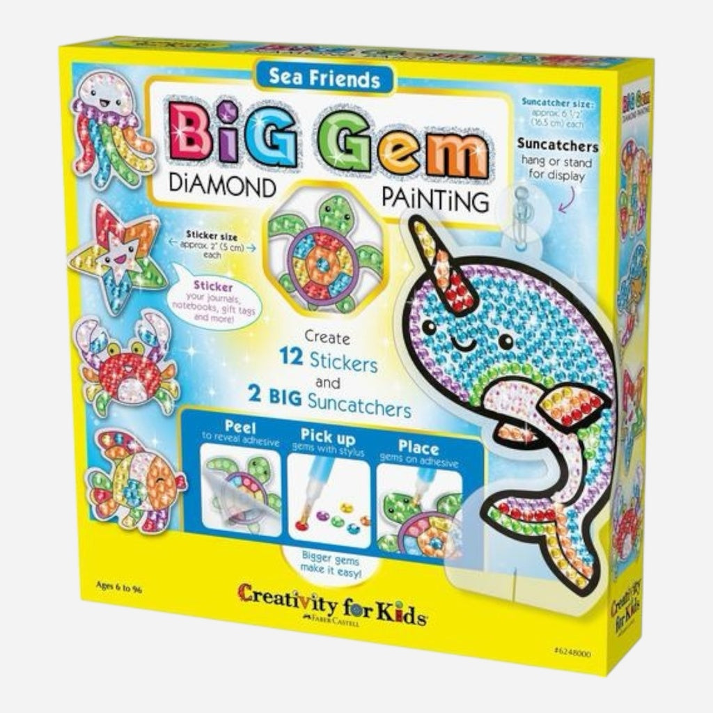 Faber-Castell Creativity For Kids, Big Gem Diamond Painting, Sea Friends-6248