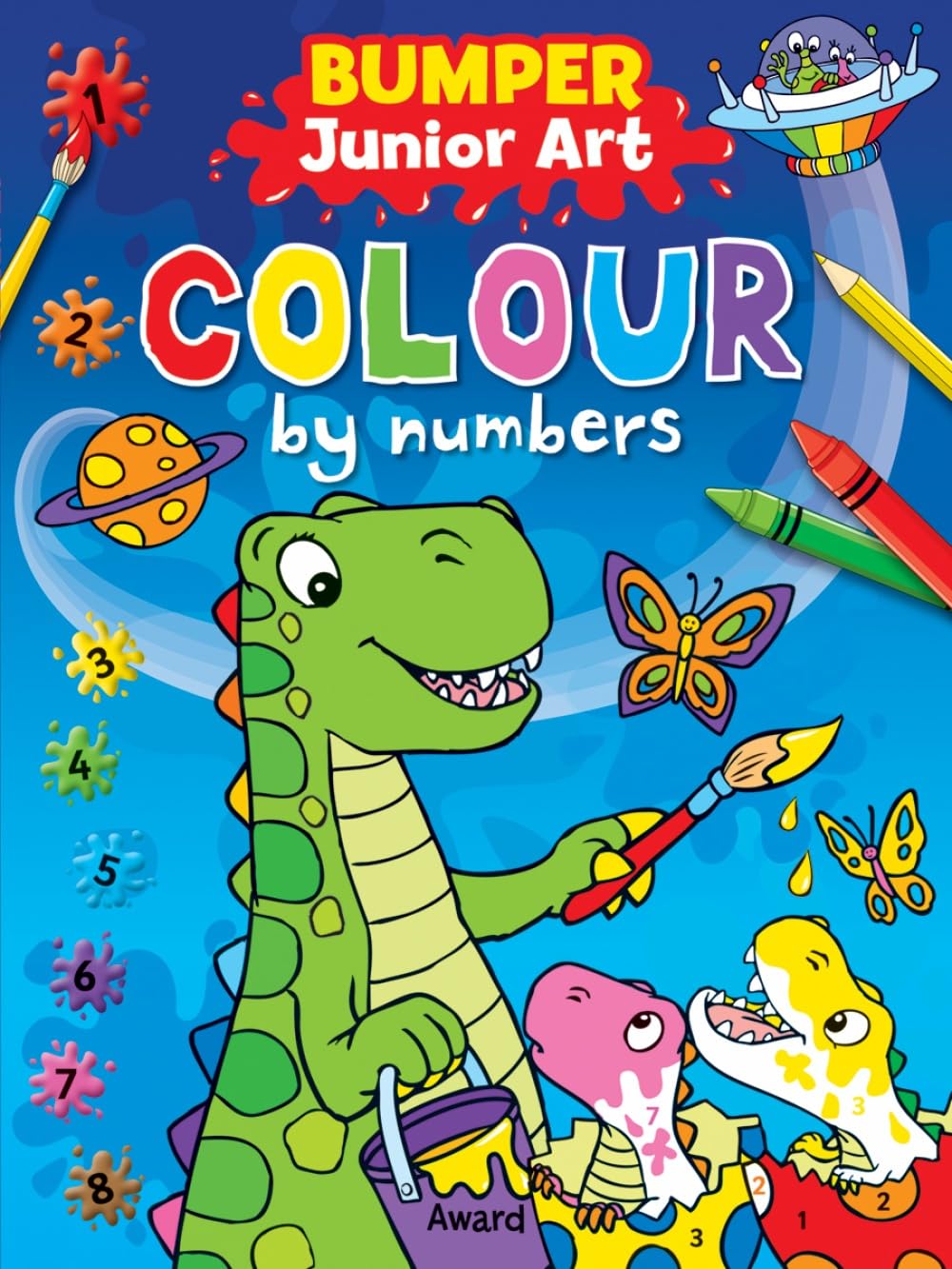 Bumper Junior Art Book, Colour By Numbers (Paperback)