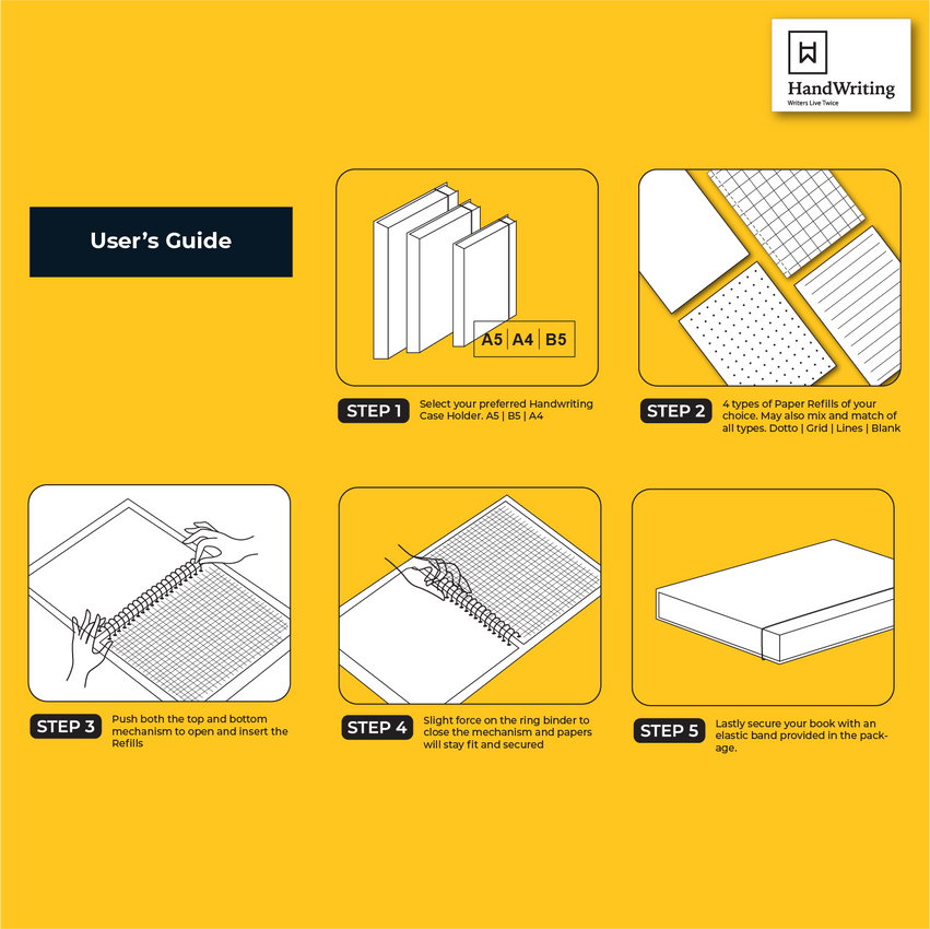Hw Organiser Refill A5 Grid 70g 50s