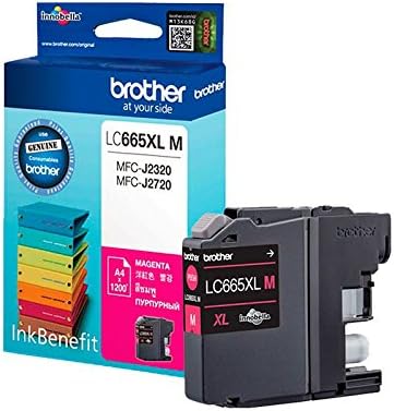 Brother LC665XLM Original Ink Cartridge Compatible with MFC Series, 1200 Pages, Magenta