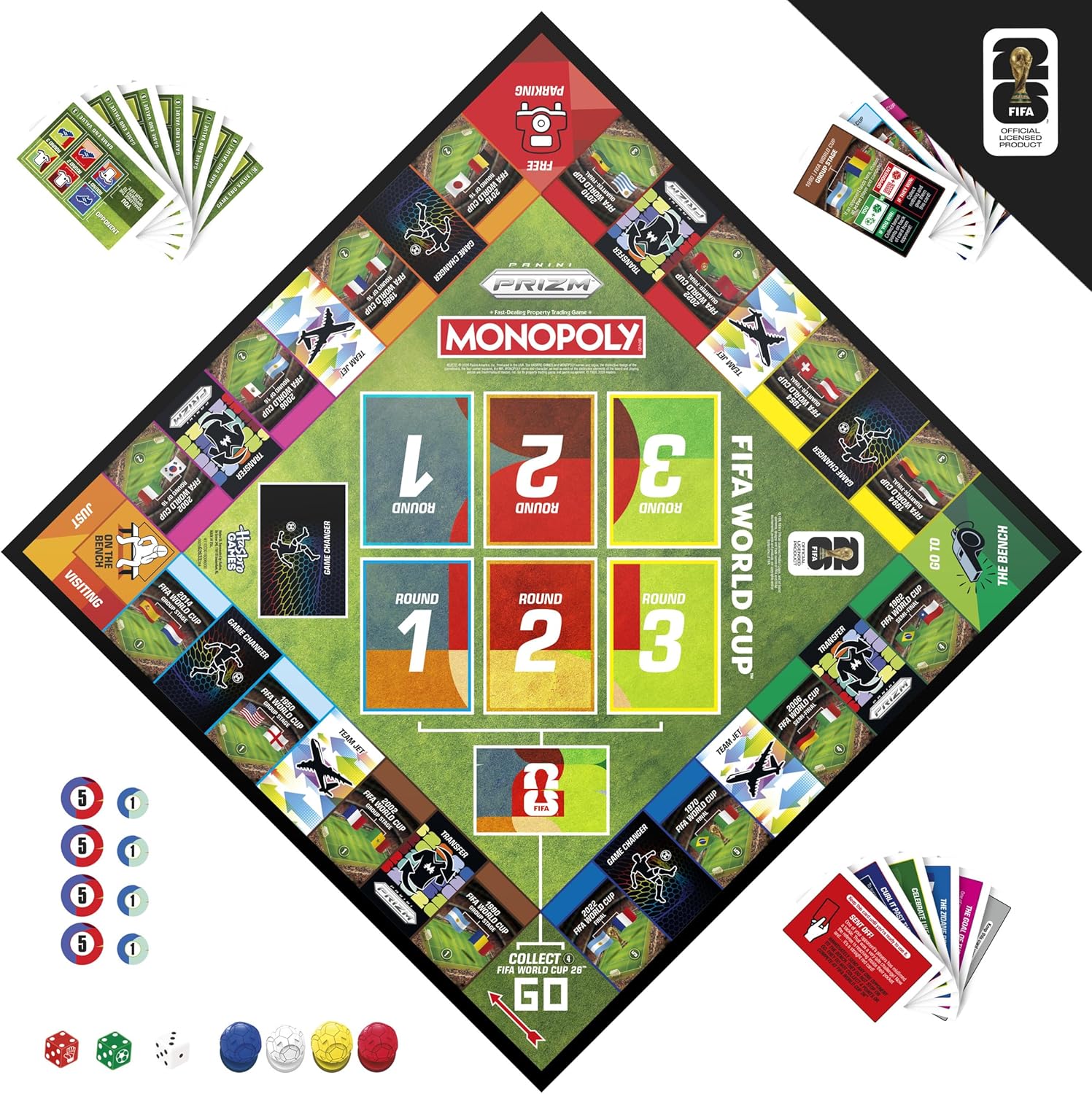HASBRO MONOPOLY PANINI PRIZM FIFA WORLD CUP GAME