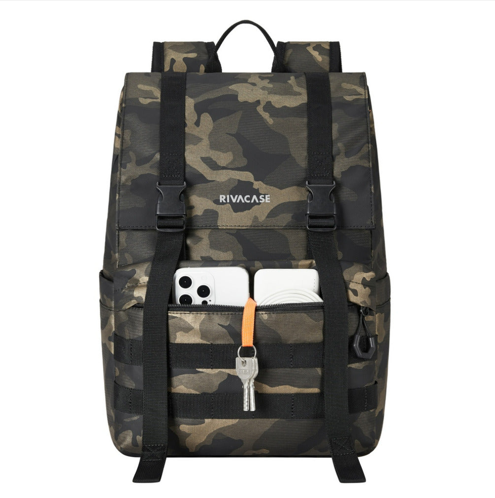 Rivacase 7621 Sherwood-ECO 15L Rolltop Backpack - Brown Camo