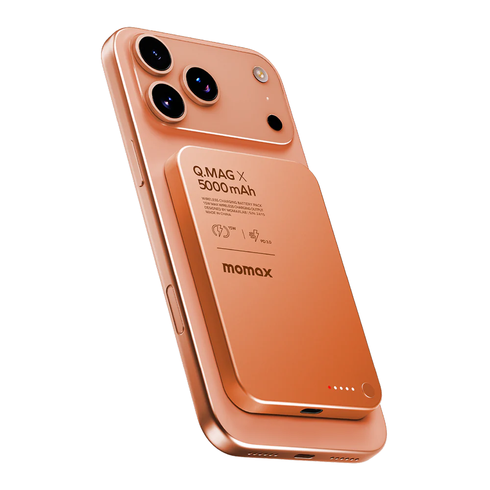 Momax IP116AM Q.MAG x Magnetic Wireless Battery Pack 5000mAh - Orange