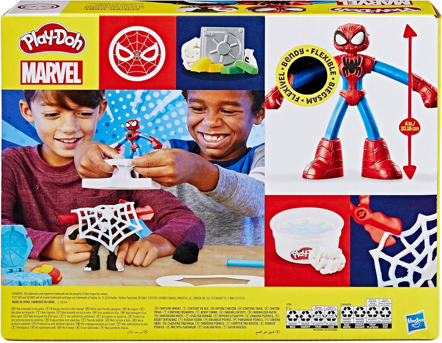 HASBRO PLAYDOH MARVEL SPIDERMAN LAUNCH & SLICE BATTLE PLAYSET