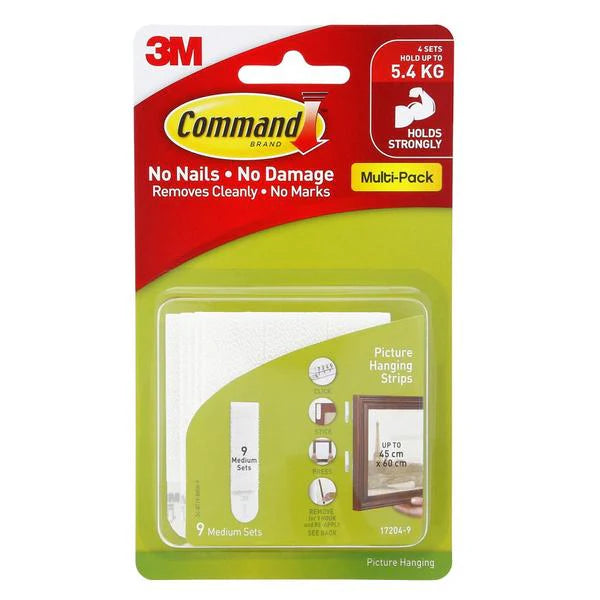 Command™ 17204vp Picture Hanging Strips Medium, 9sets