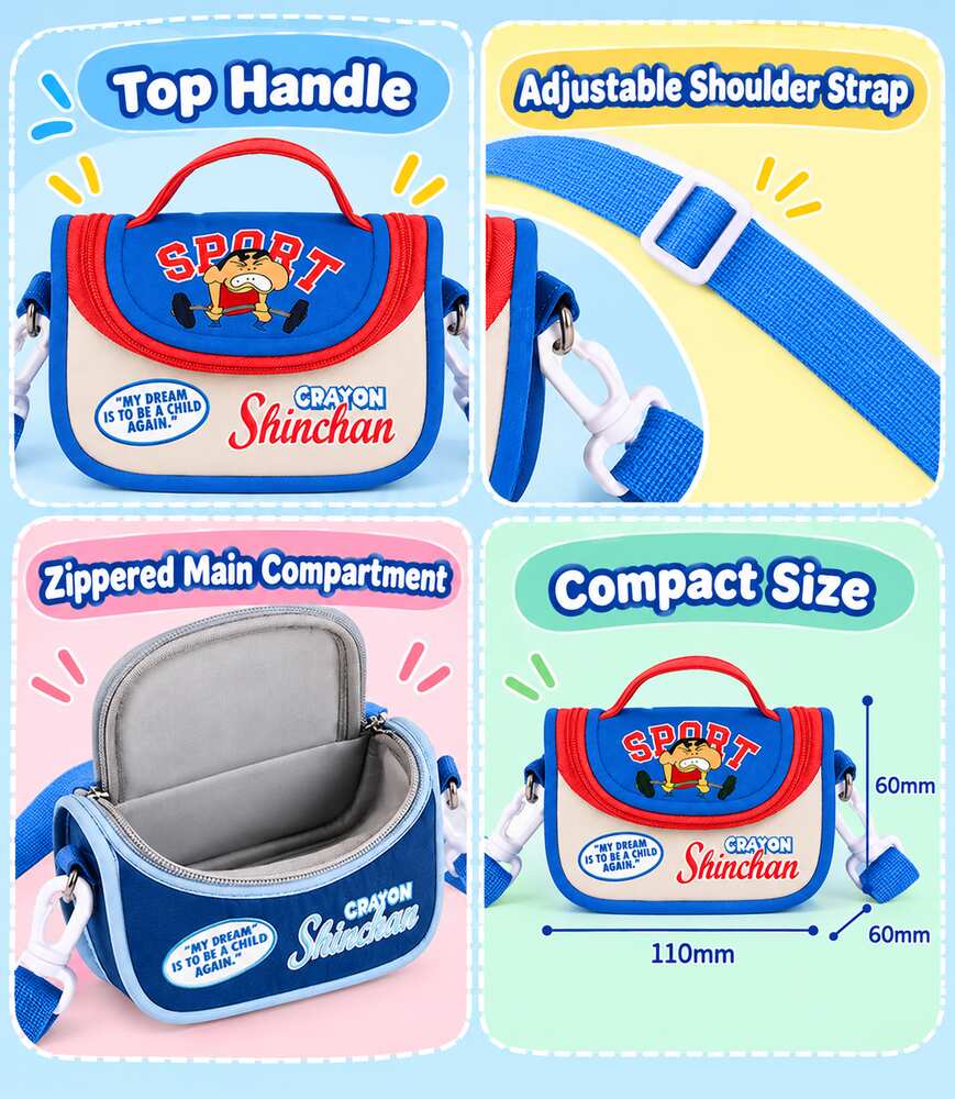 Crayon Shinchan Mini Shoulder Bag – 4 Assorted Design 