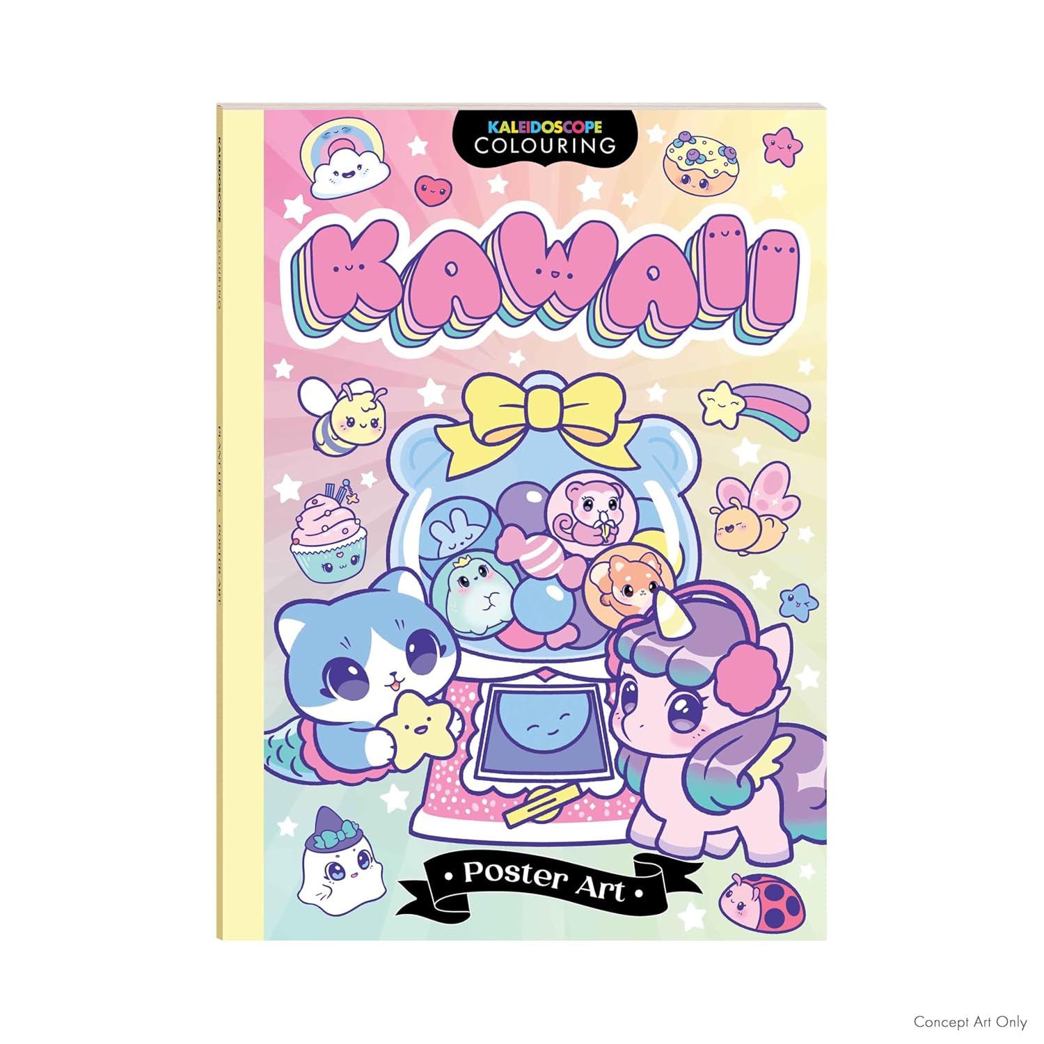 Kaleidoscope Colouring Poster Art Kawaii Magic