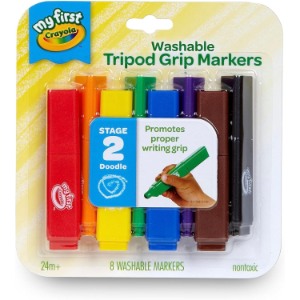 Crayola Mfc Washable Tripod Grip Markers 8's 811386