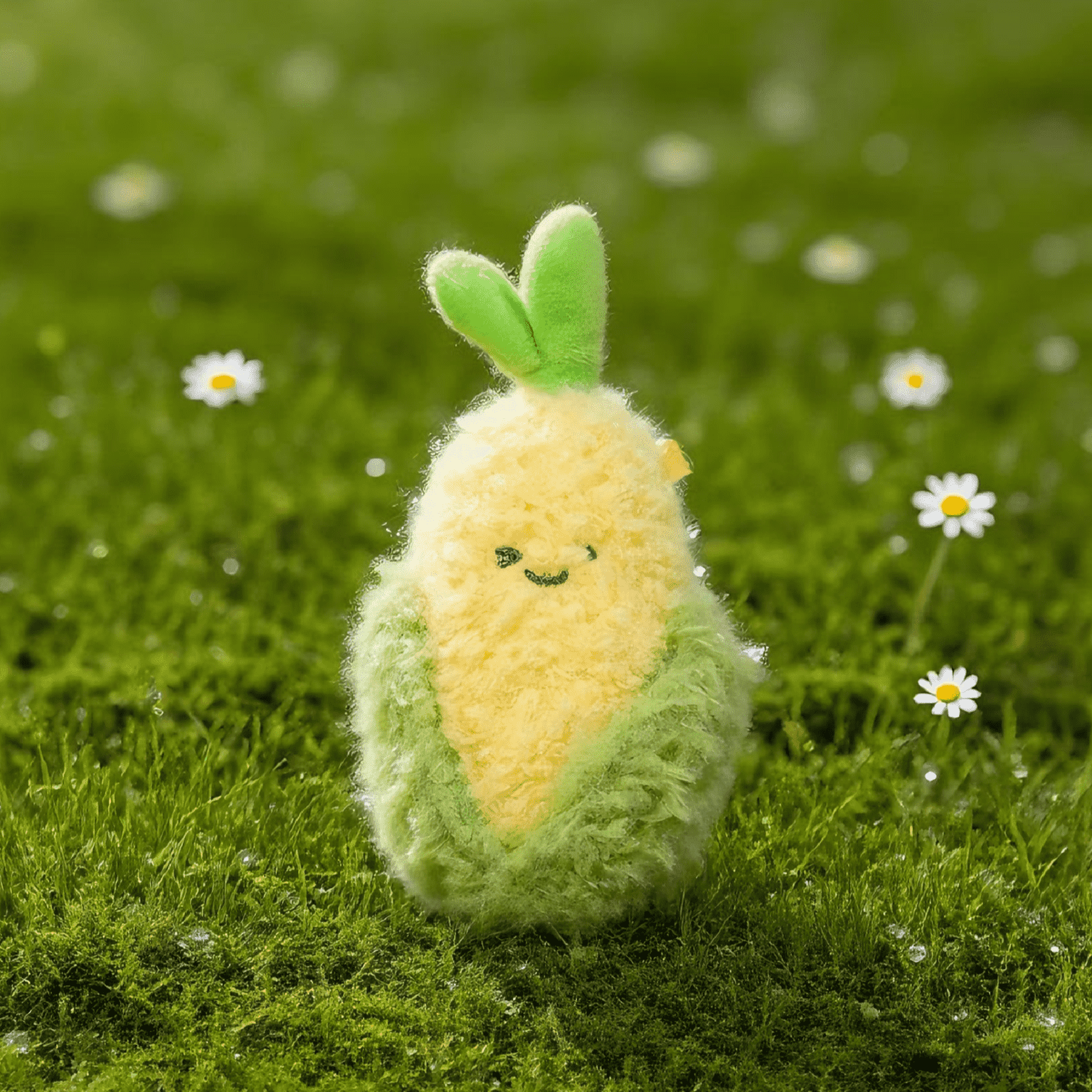Pinching Plush 0.5mm Gel Pen Bag Charm - Corn