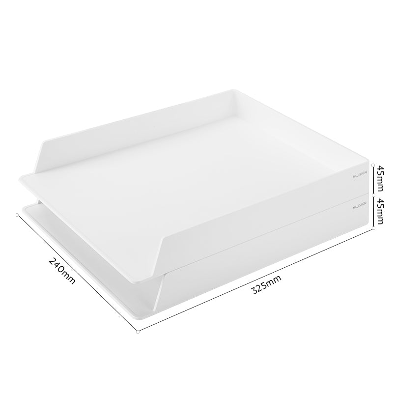 DELI NUSIGN DOUBLE LAYER FILE TRAY WHITE NS021