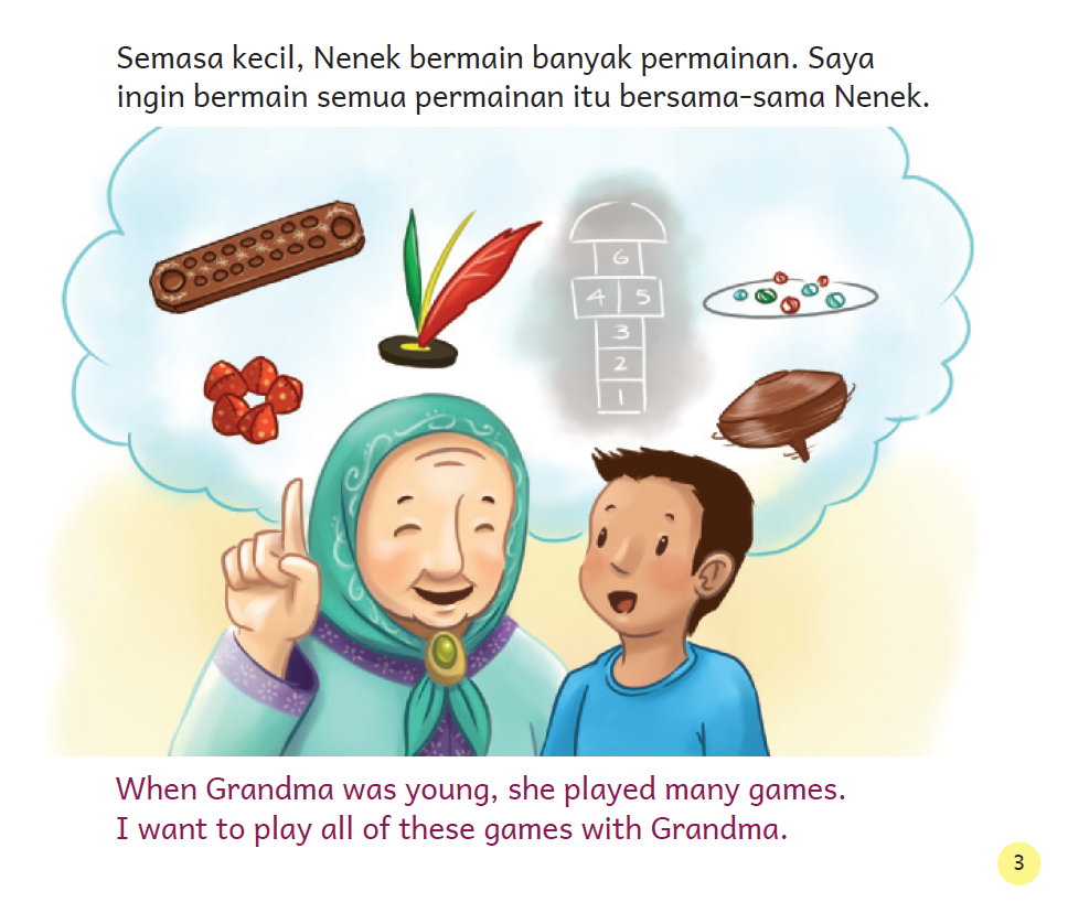 Bermain Bersama-sama Nenek (Malay/English)
