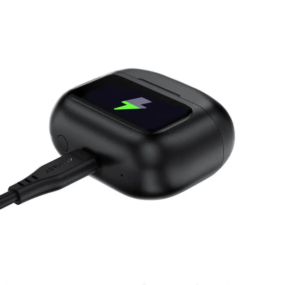 Acefast W6 Smart Screen Active Noise Cancelling True Wireless Earbuds - Black