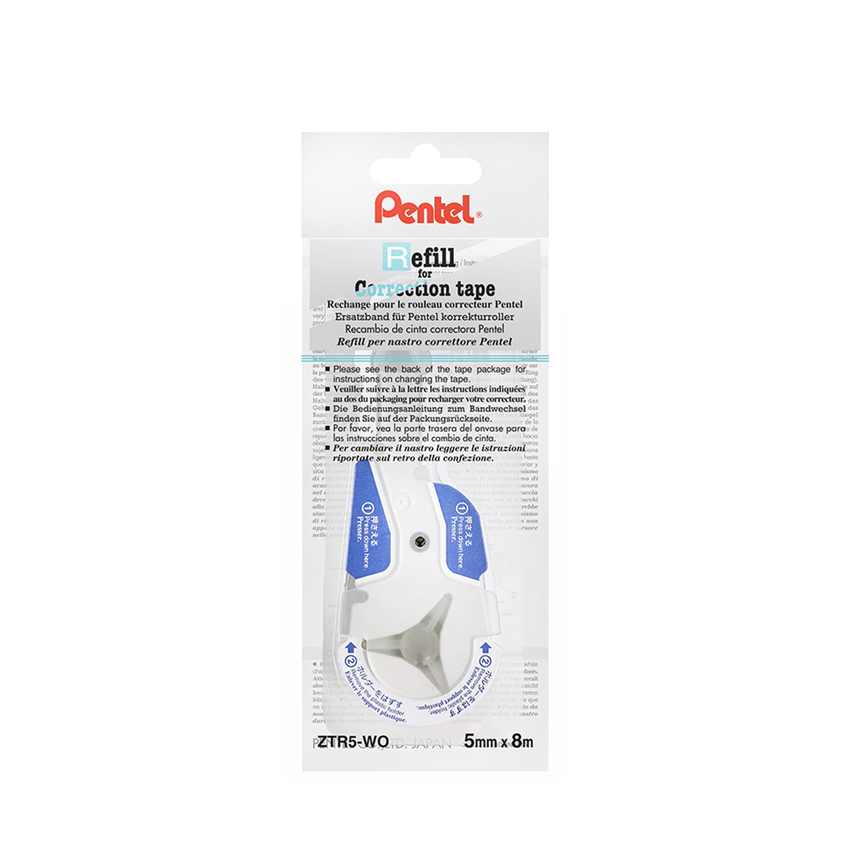 PENTEL Correction Tape Refillable Type Zt45-W