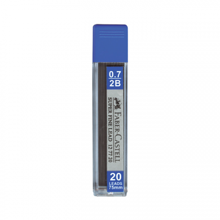 Faber-Castell Super Fine Leads 2B, 0.7mm x 60mm-126720