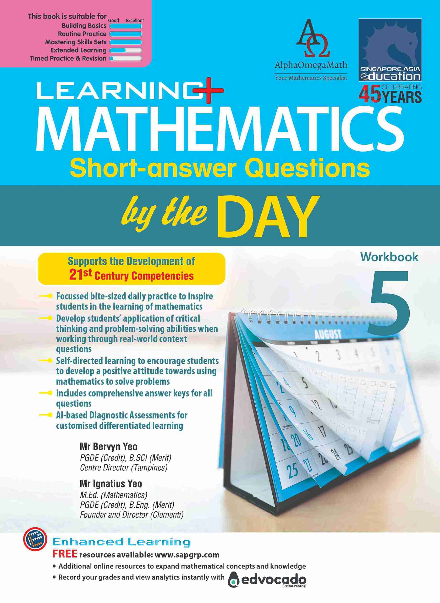 Primary 5 LEARNING+ MATHEMATICS Short-Answer Questions By the DAY Workbook 5