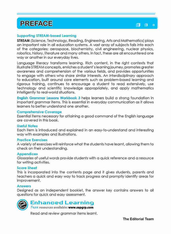 Primary 3 ENGLISH GRAMMAR LESSONS Workbook 3
