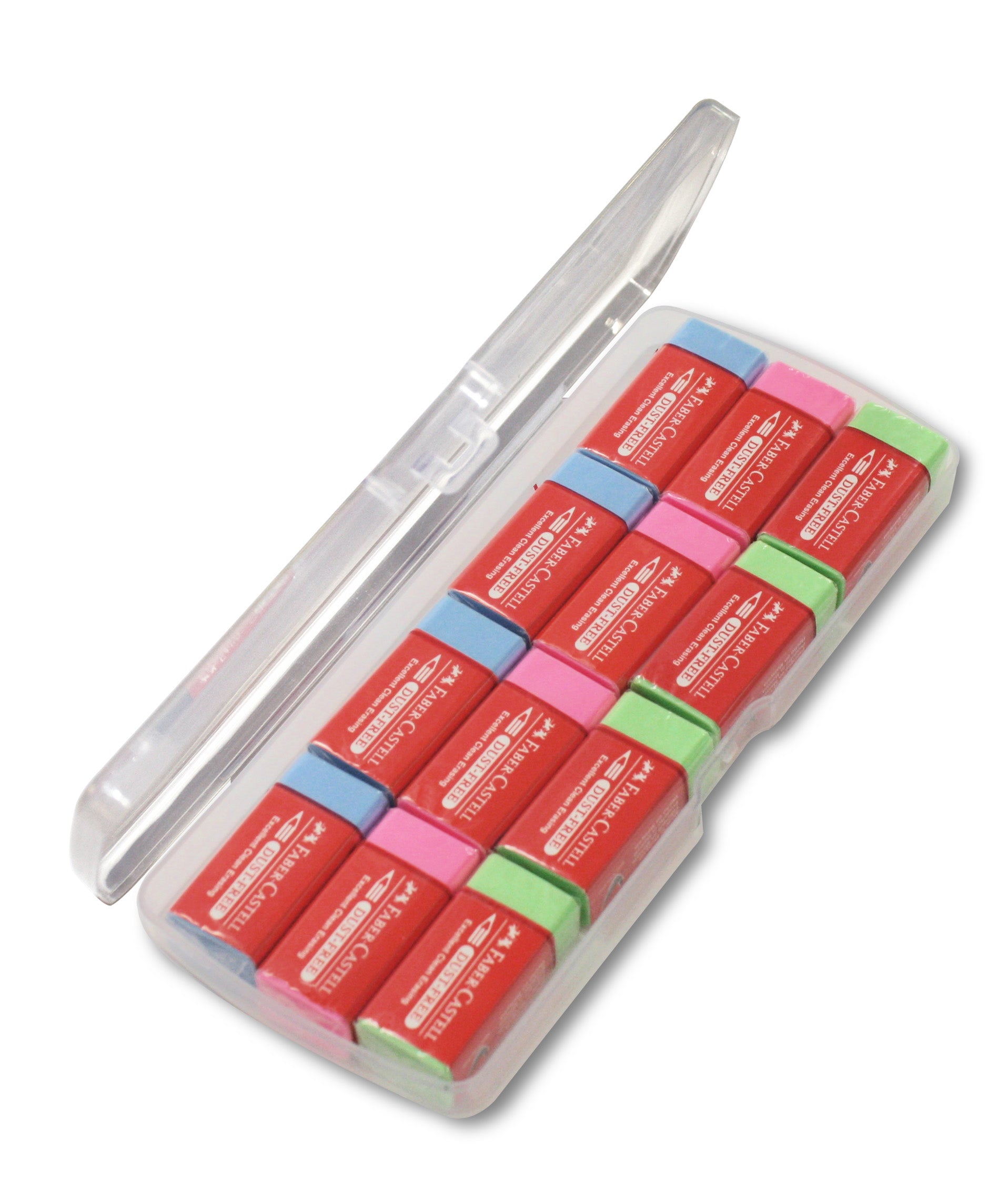 Faber-Castell Dust-Free Eraser (187125), Pack of 12 in Clear Box-211142