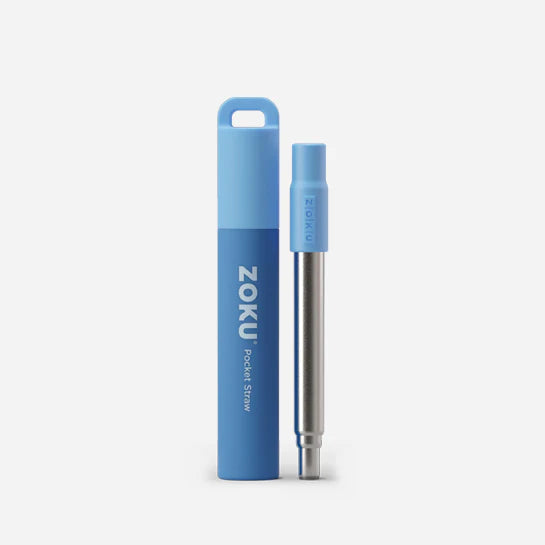 Zoku Two Tone Pocket Straw - Blue
