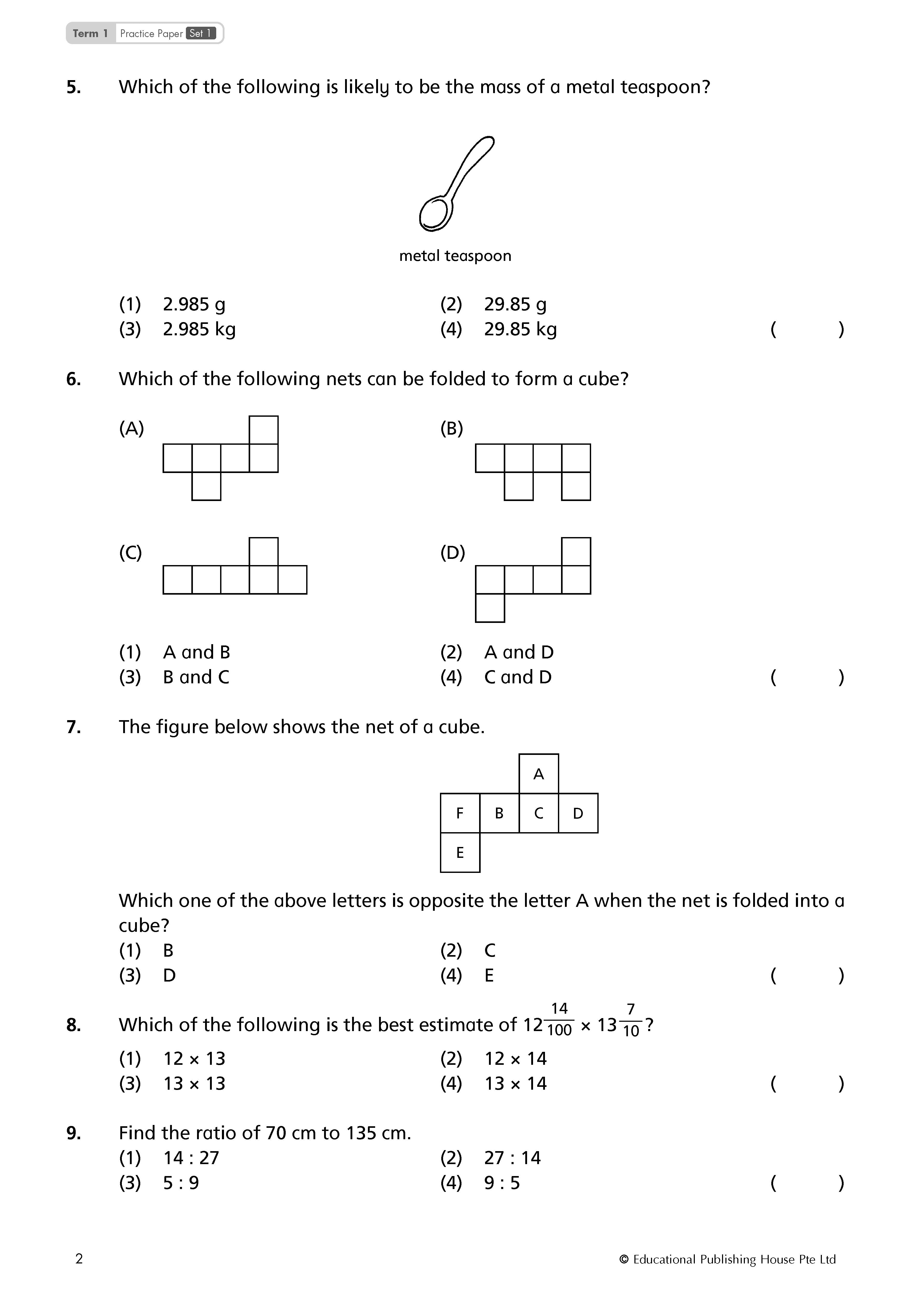 Primary 6 TOP Mathematics Practice Papers
