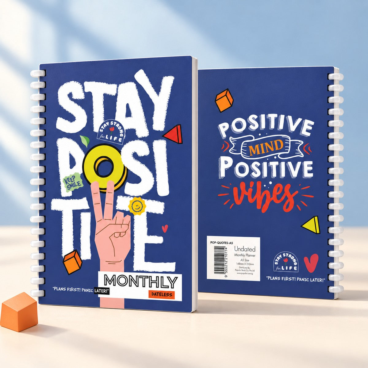 Undated Planner Notebook'26  A5 - Stay Positive 