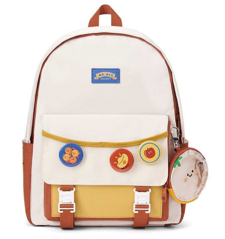  Mr. Ace Fruit Patch Buckle Backpack with Coin Bag 